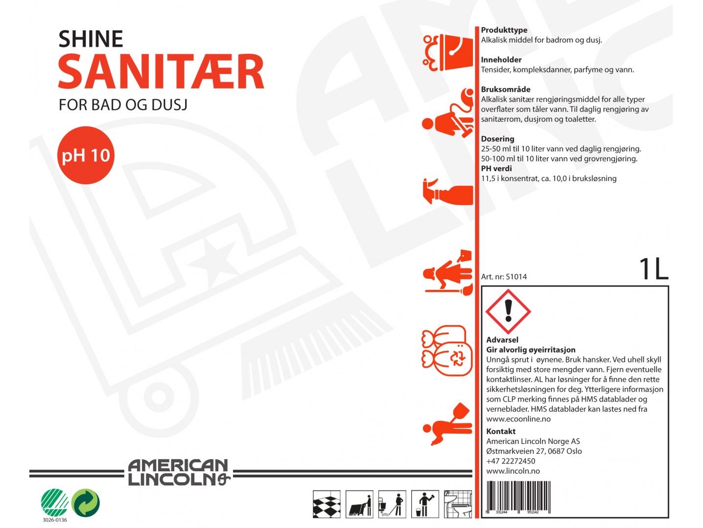 SHINE SANITÆR ALKALISK 1L