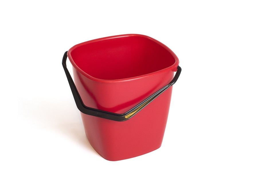 FIRKANTBØTTE RØD 9,5 LTR